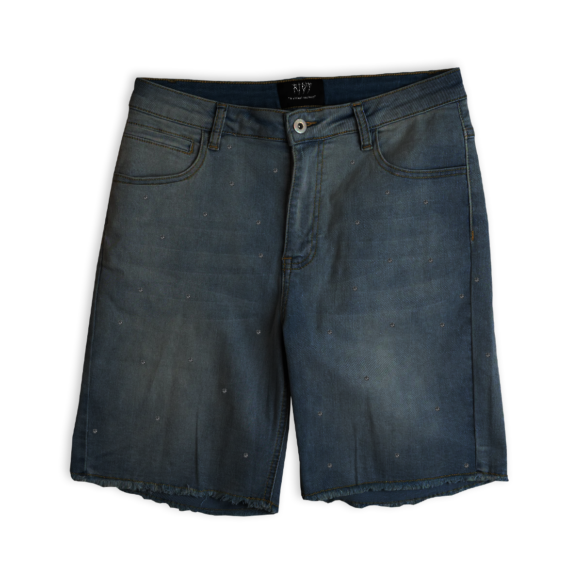 Riot Dark Wash Rhinestone Jorts