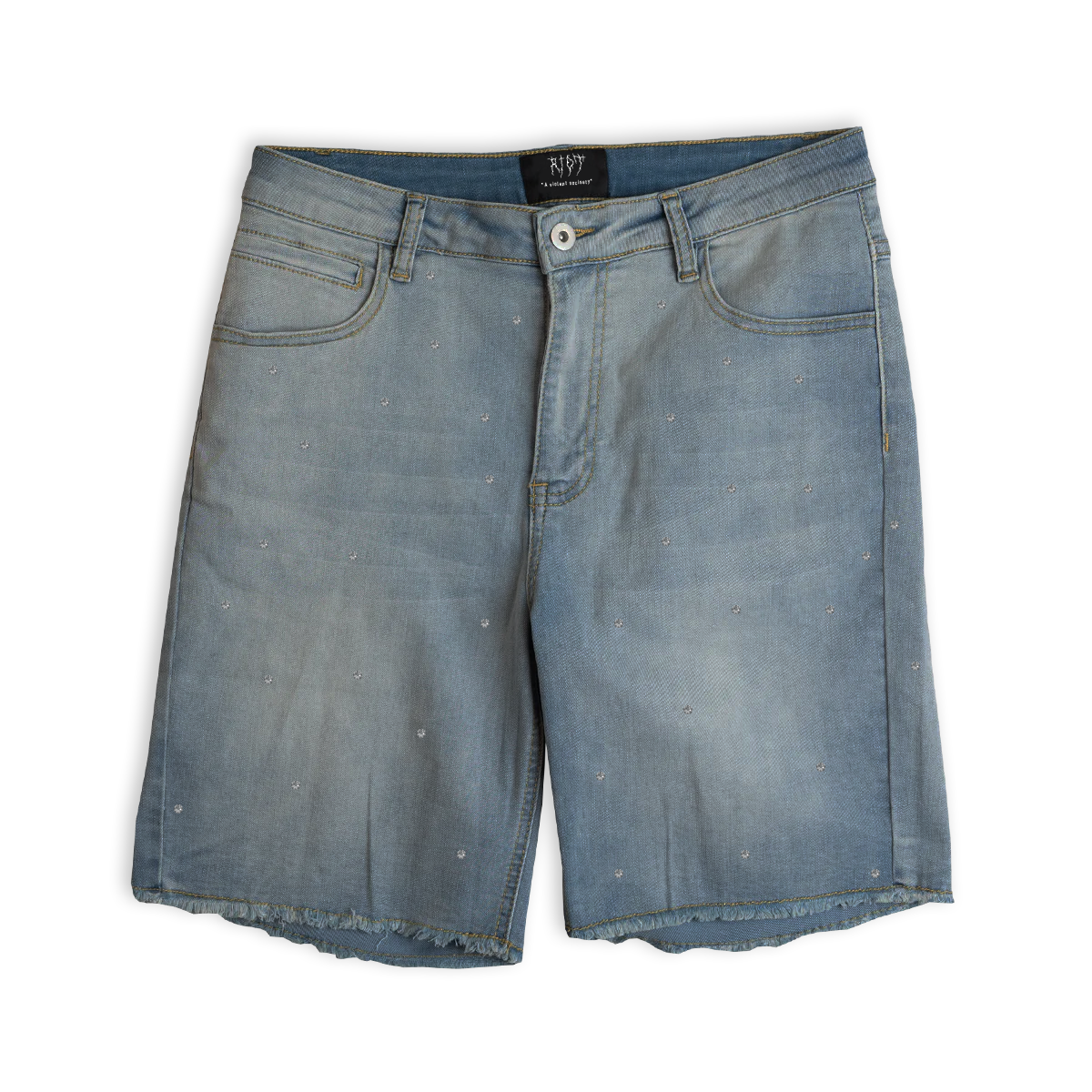 Riot Blue Rhinestone Jorts