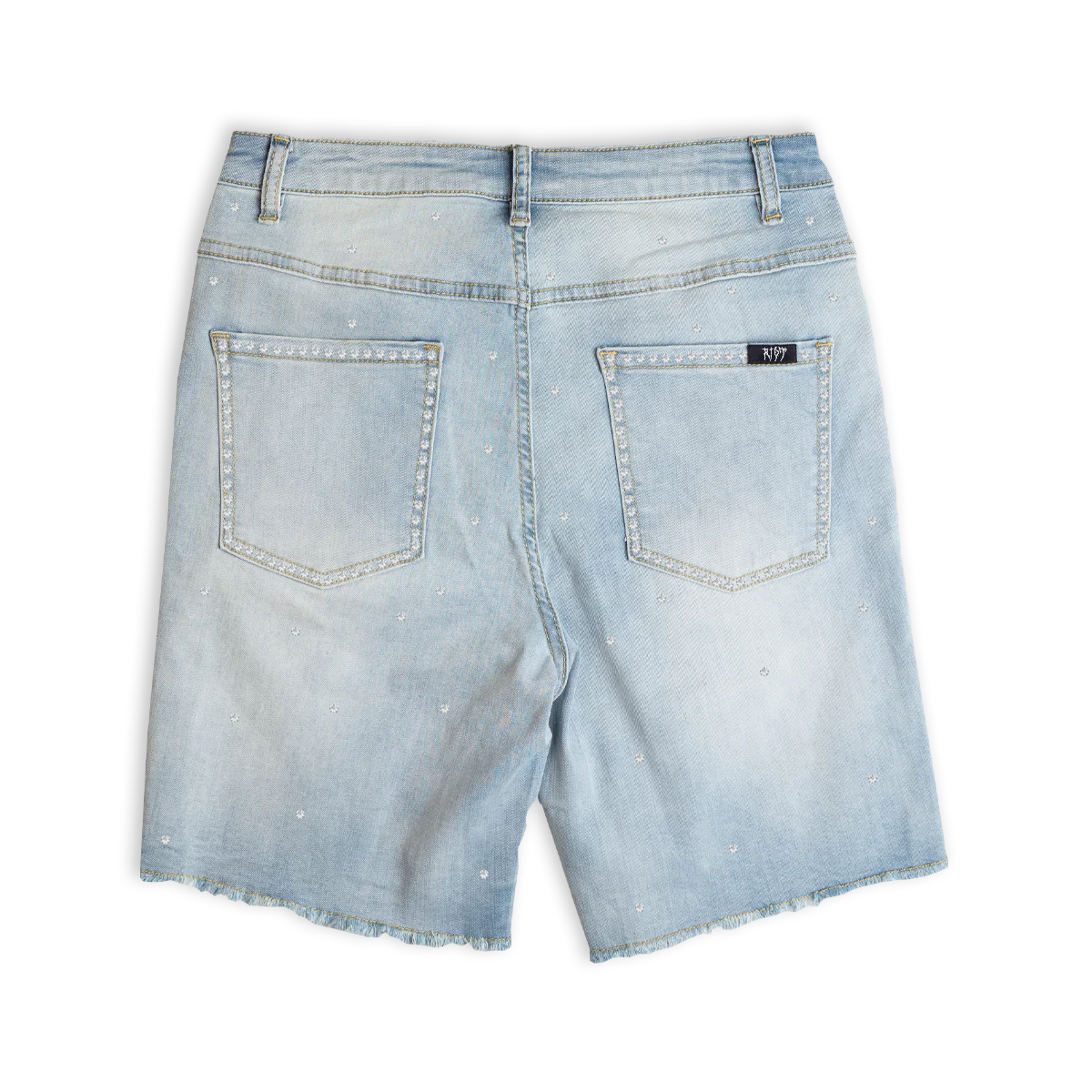 Riot Light Wash Rhinestone Jorts