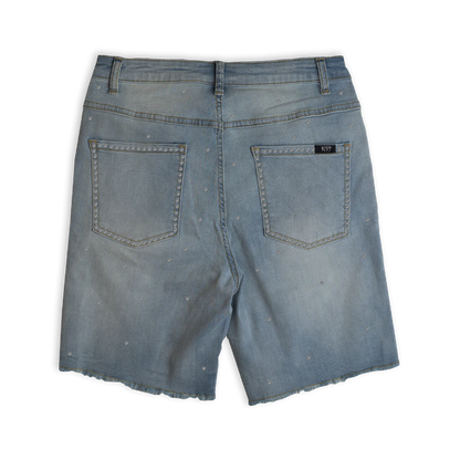 Riot Blue Rhinestone Jorts