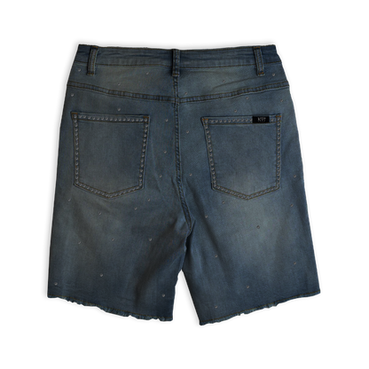 Riot Dark Wash Rhinestone Jorts