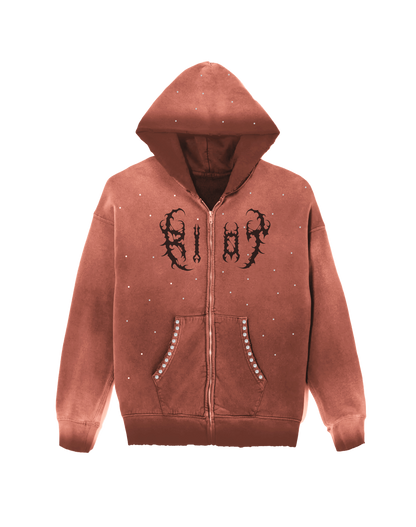 Riot Orange Faded Hoodie