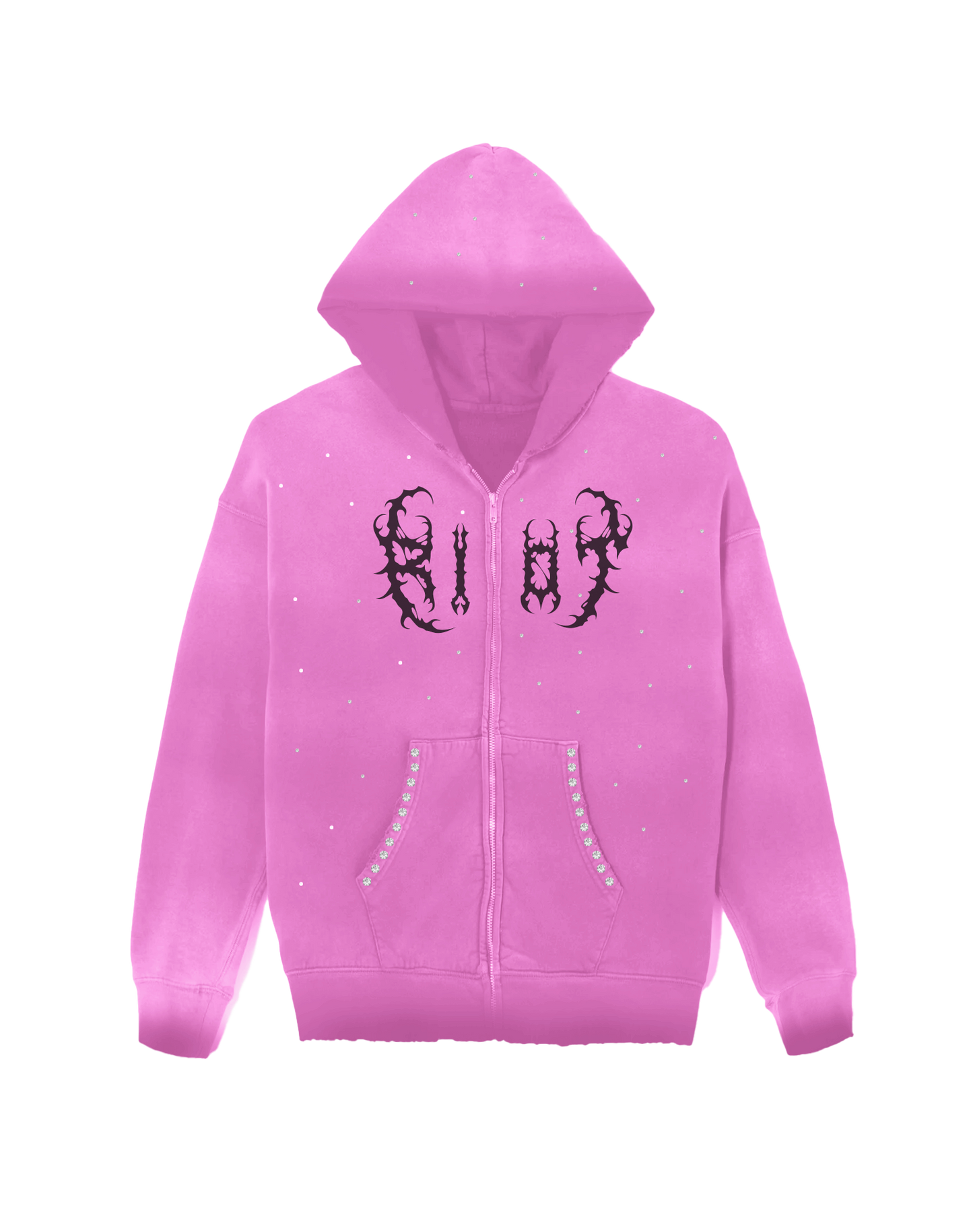 Riot Pink Faded Hoodie