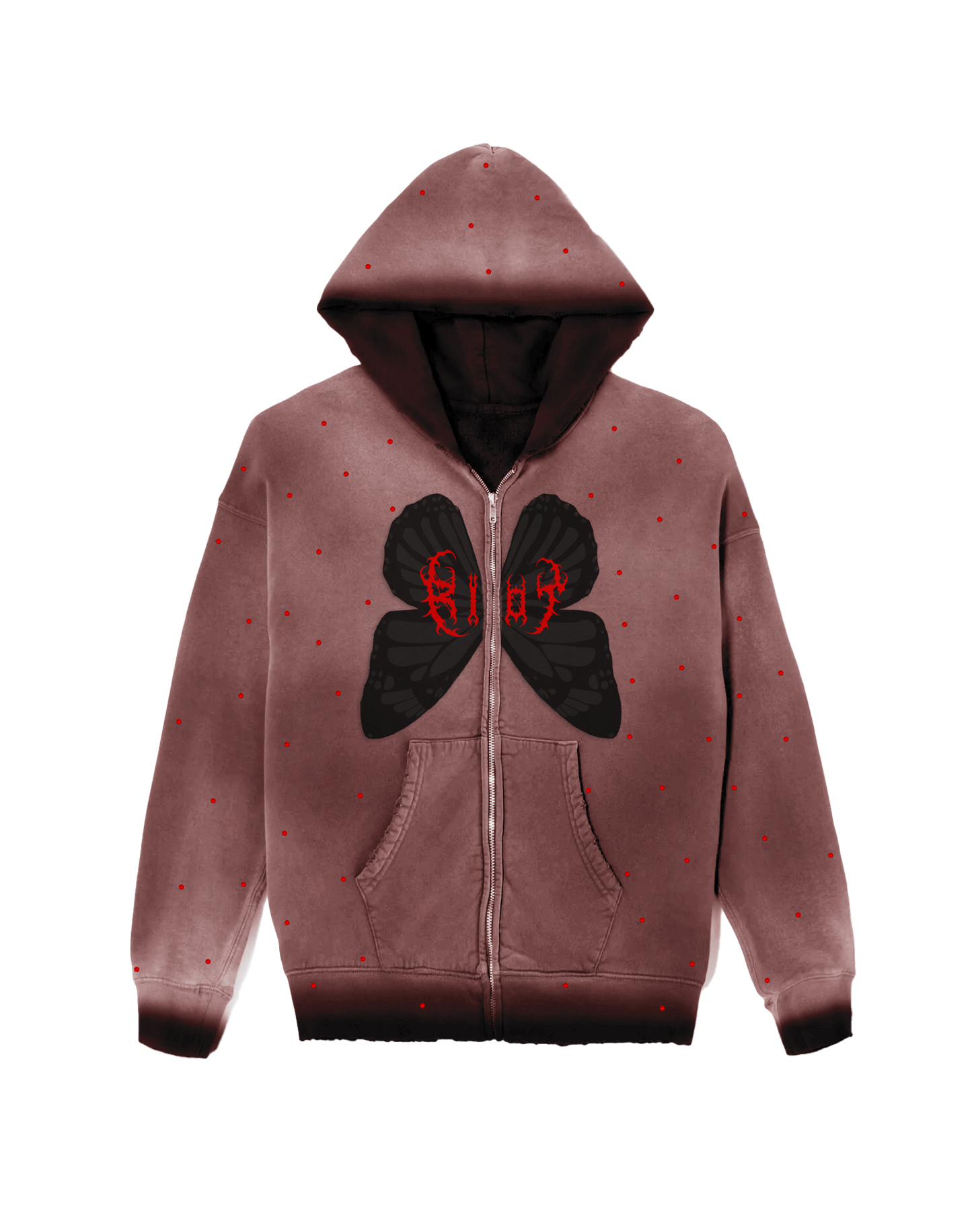 Riot Burnt Red "Butterfly" Hoodie