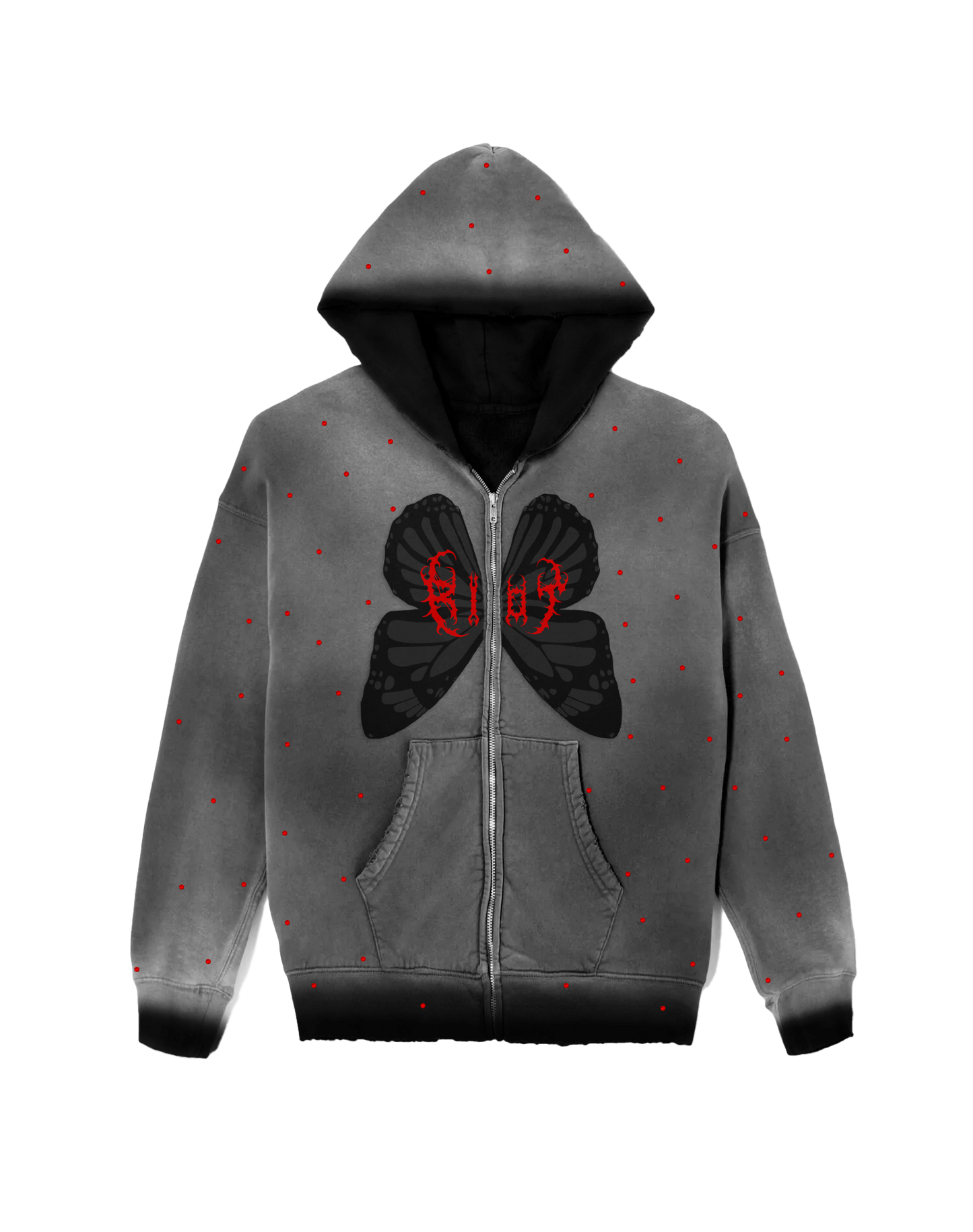 Riot Gray "Butterfly" Hoodie
