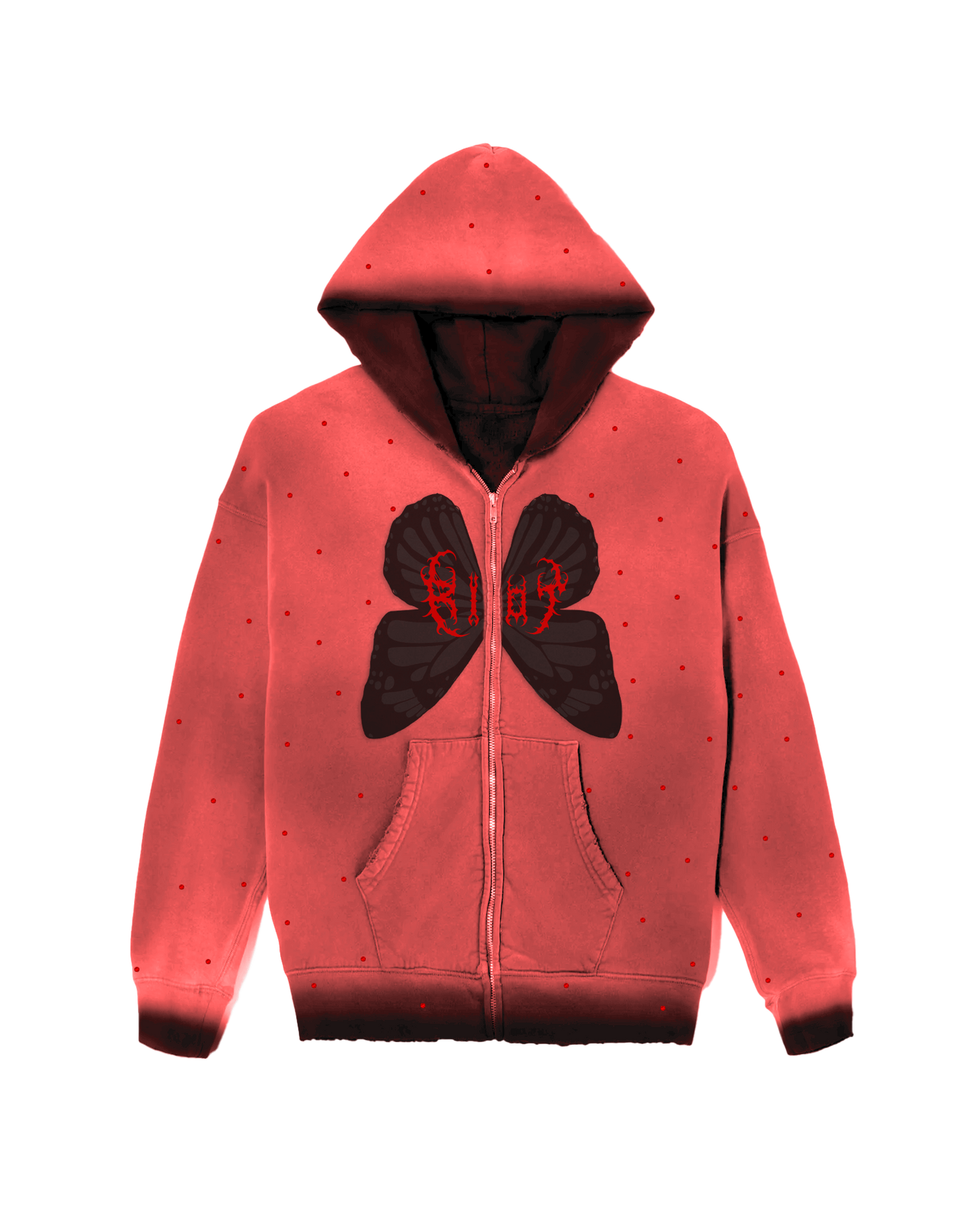 Riot Bright Red "Butterfly" Hoodie